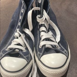 High top converse navy blue